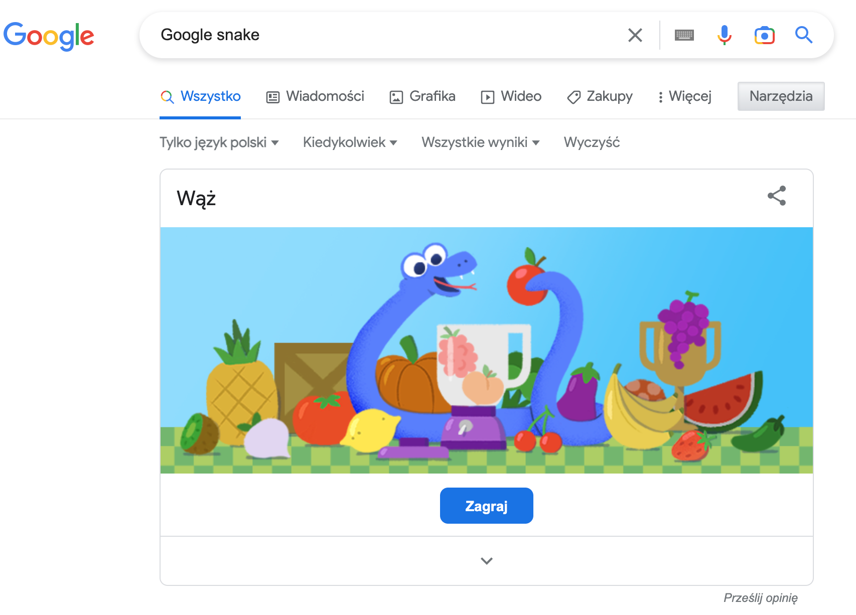 12 Google trick Google snake
