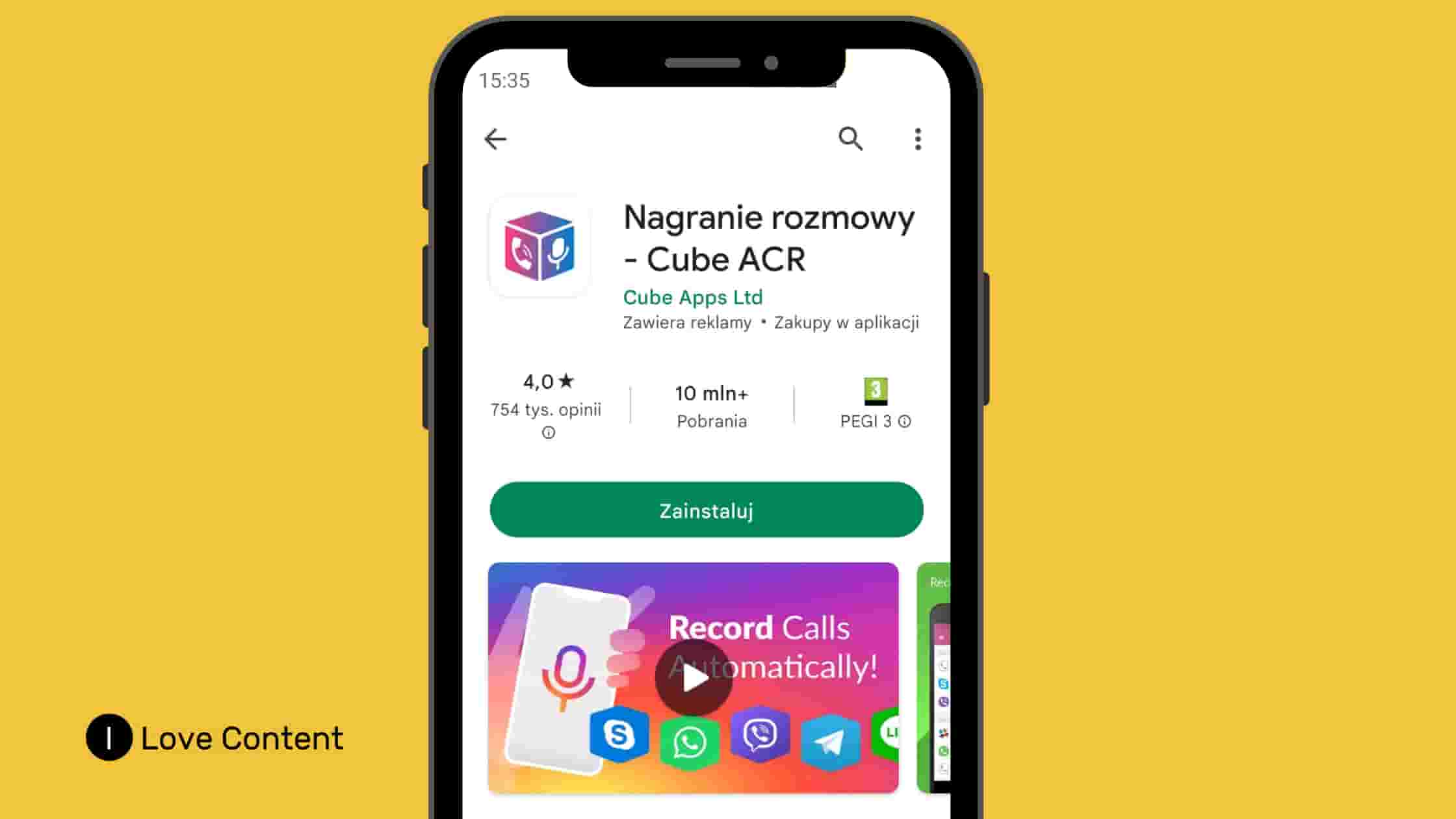 1. Aplikacja do nagrywania rozmów za darmo Android - Cube ACR